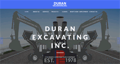 Desktop Screenshot of duranexcavating.com