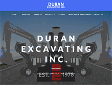 Tablet Screenshot of duranexcavating.com